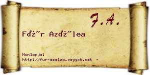 Für Azálea névjegykártya